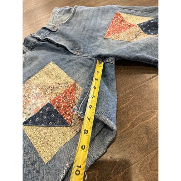 Levis 501 Denim Womens Floral Patchwork 150 Anniversary Edition Jean Shorts 32 - Picture 10 of 13
